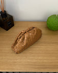 Borsa Pouch Intreccio Camel