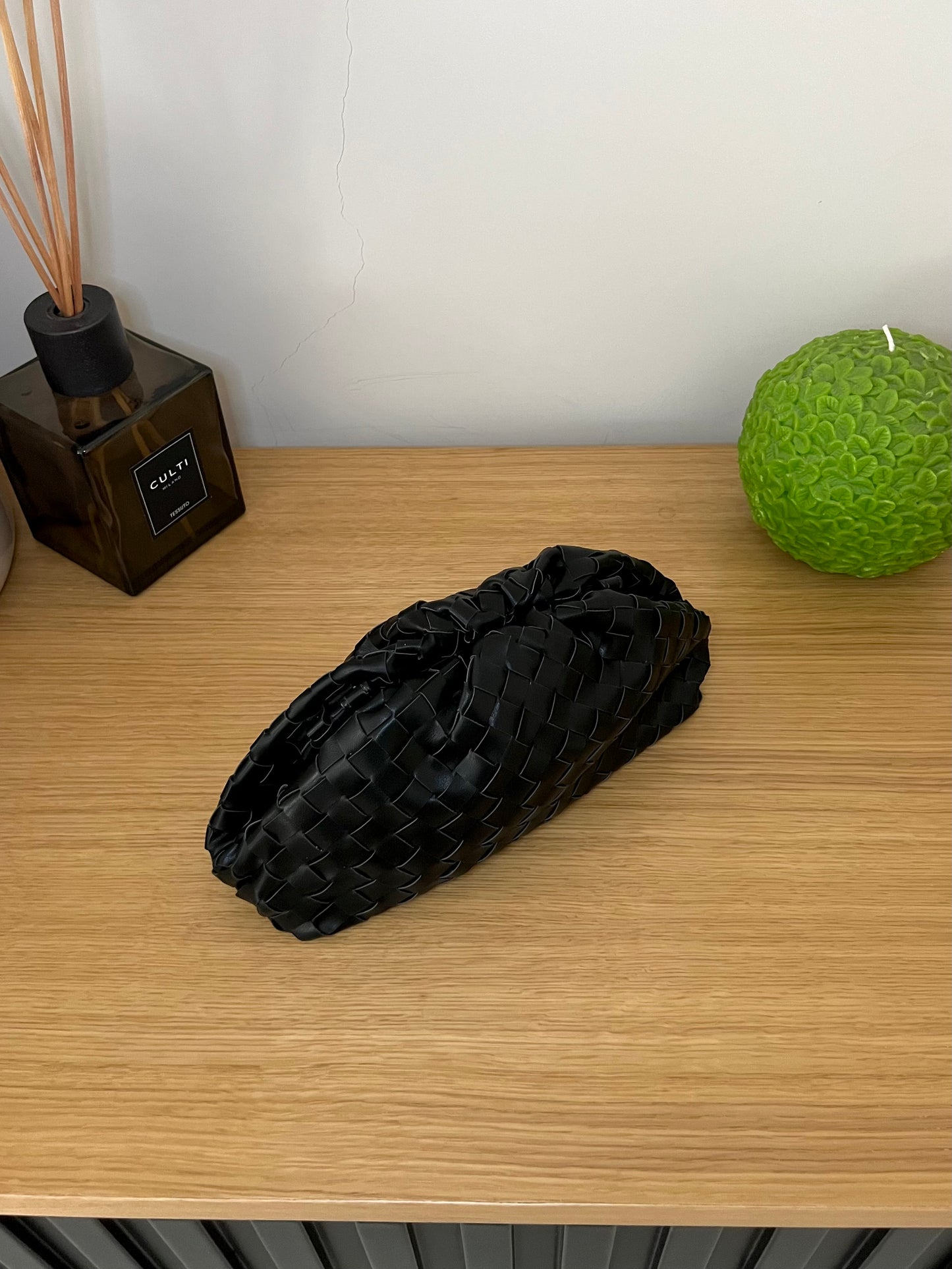 Borsa Pouch Intreccio Nera