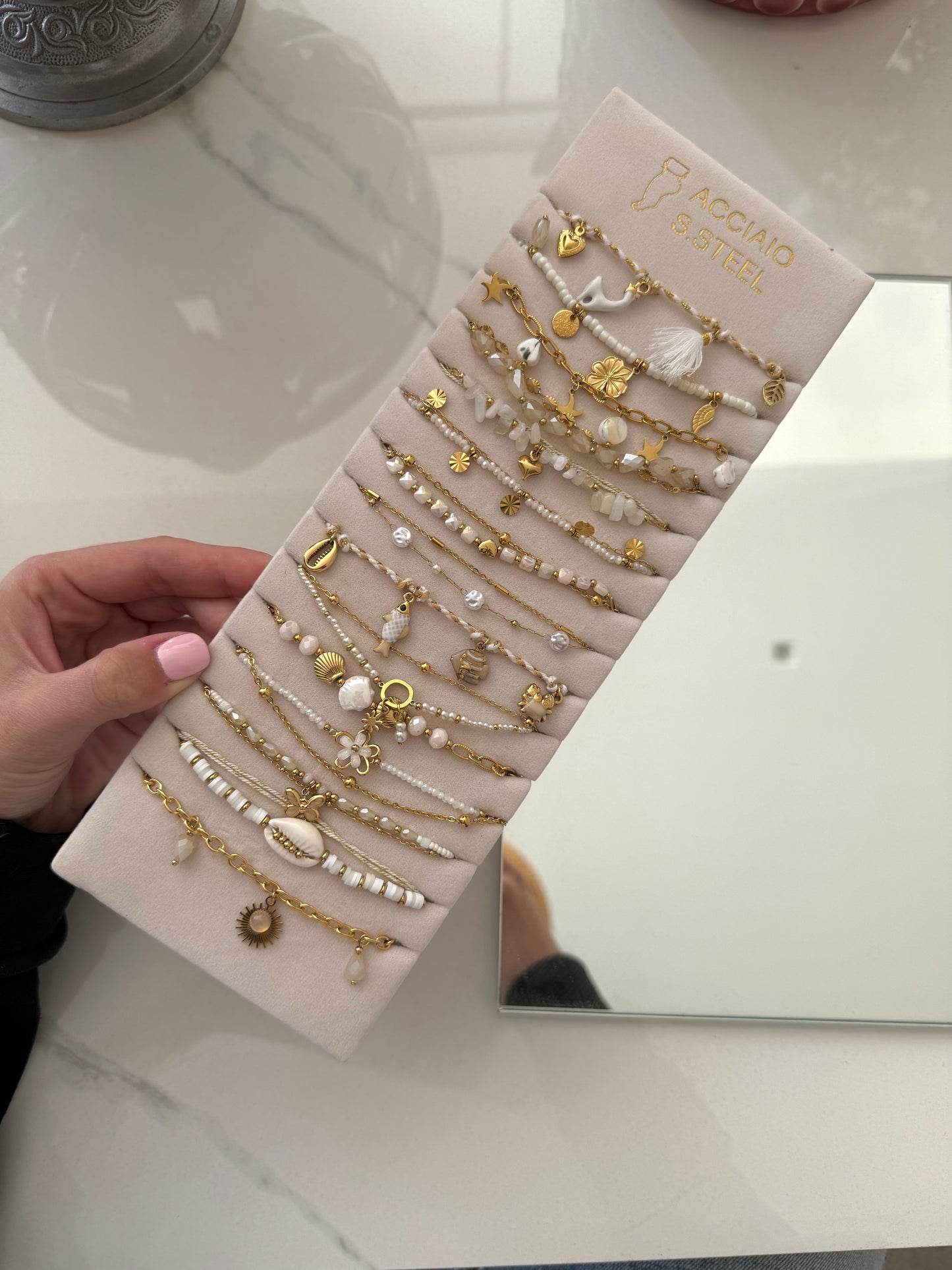 Cavigliere Bianche e Oro