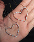 Collana Super Heart Open Strass