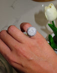 Anello Chevalier Pavè Acciaio