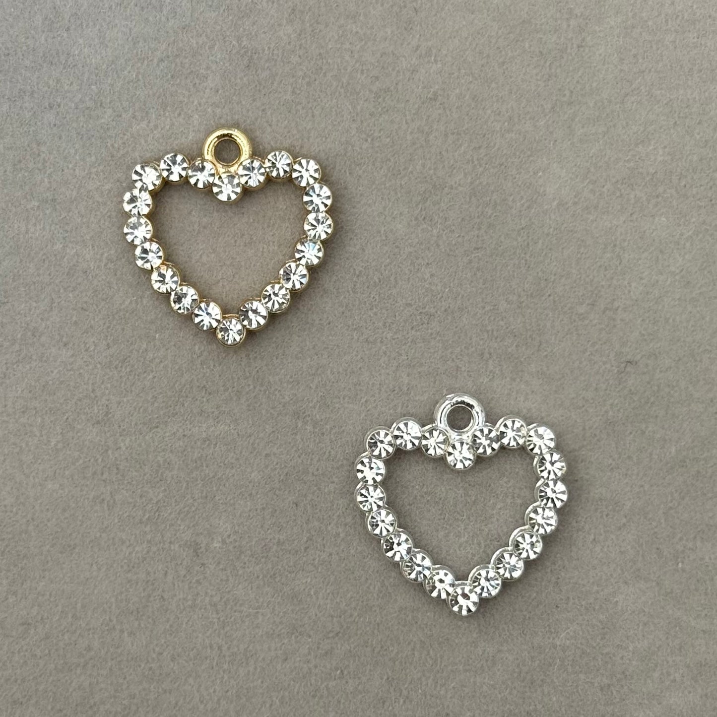 Charm Cuore Strass Open