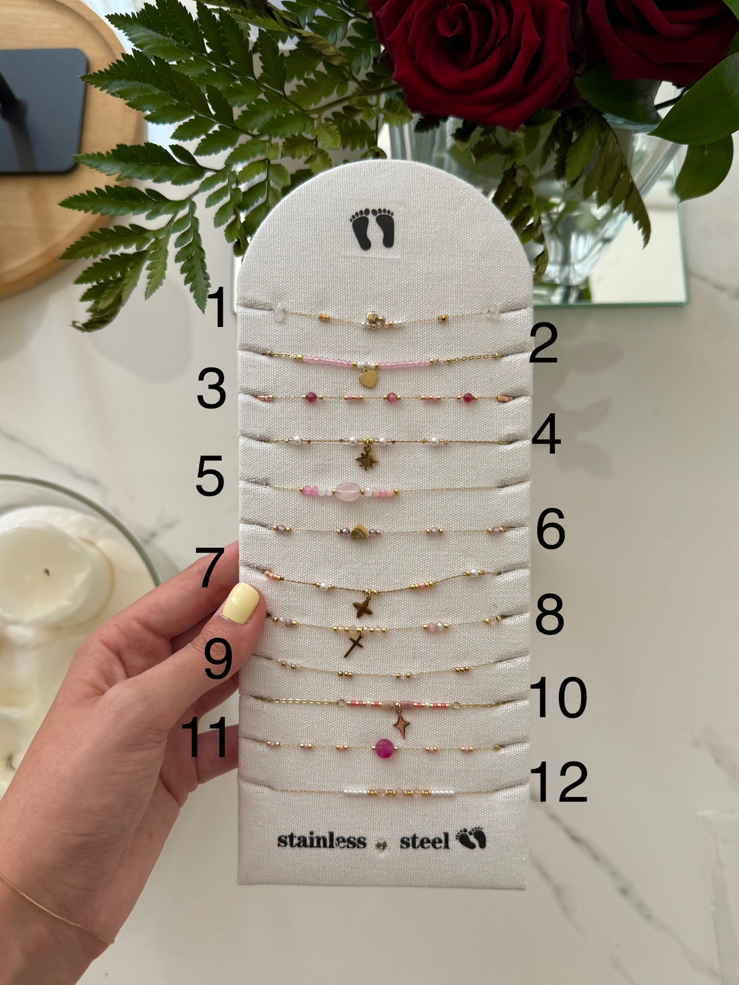 Cavigliere Slim Charms Rosa
