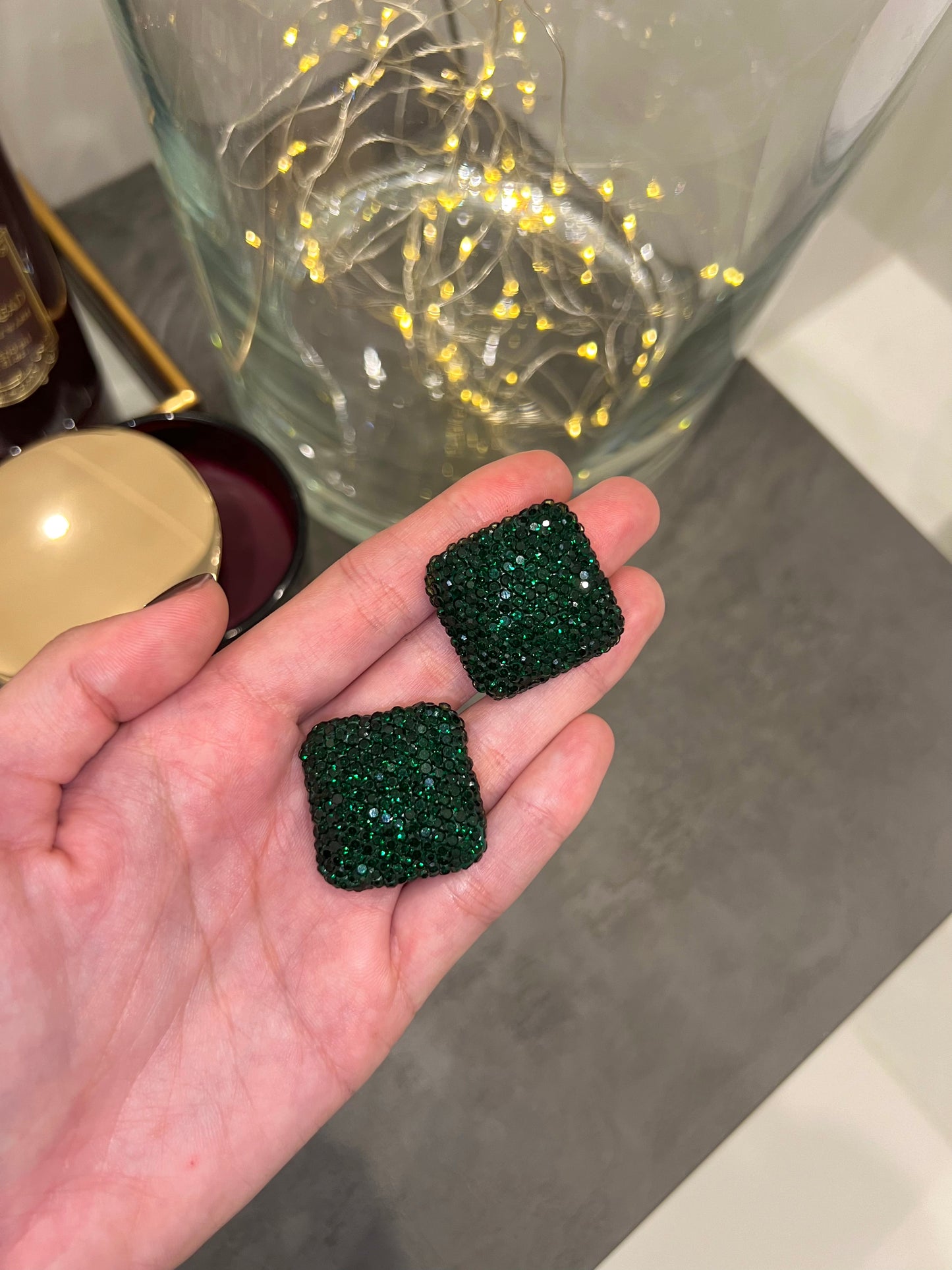 Orecchini Rombo Shine Verde