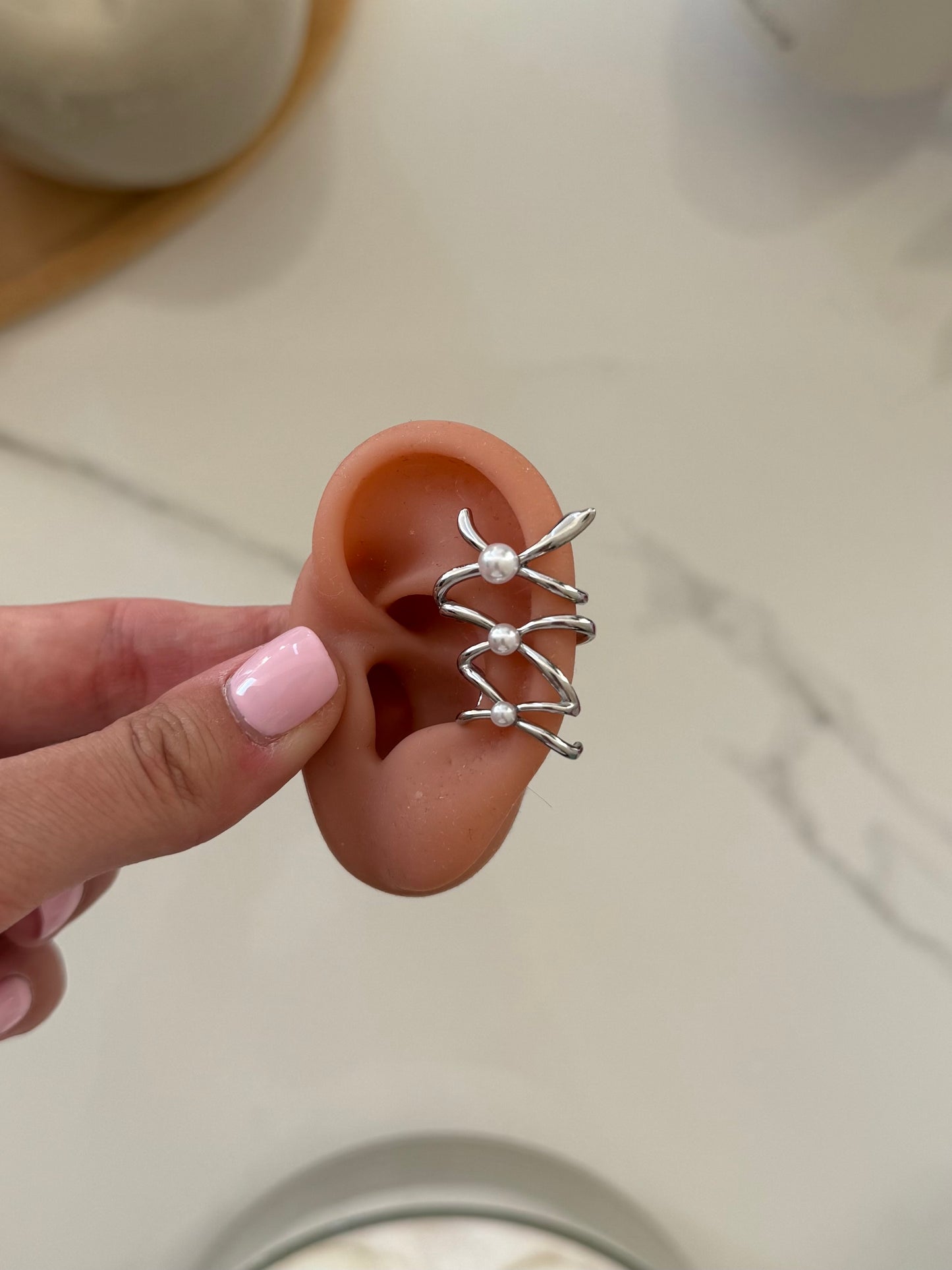 Earcuff Intreccio di Perle