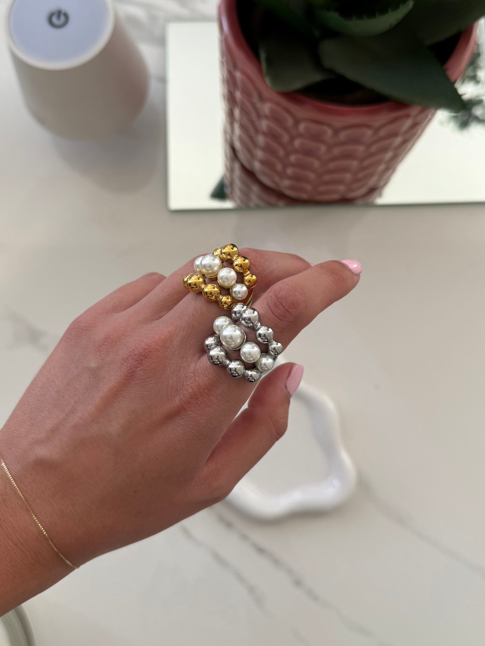 Anello Bubble Perle