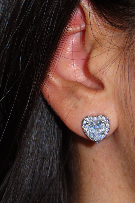 Orecchini Cuore Scintillante