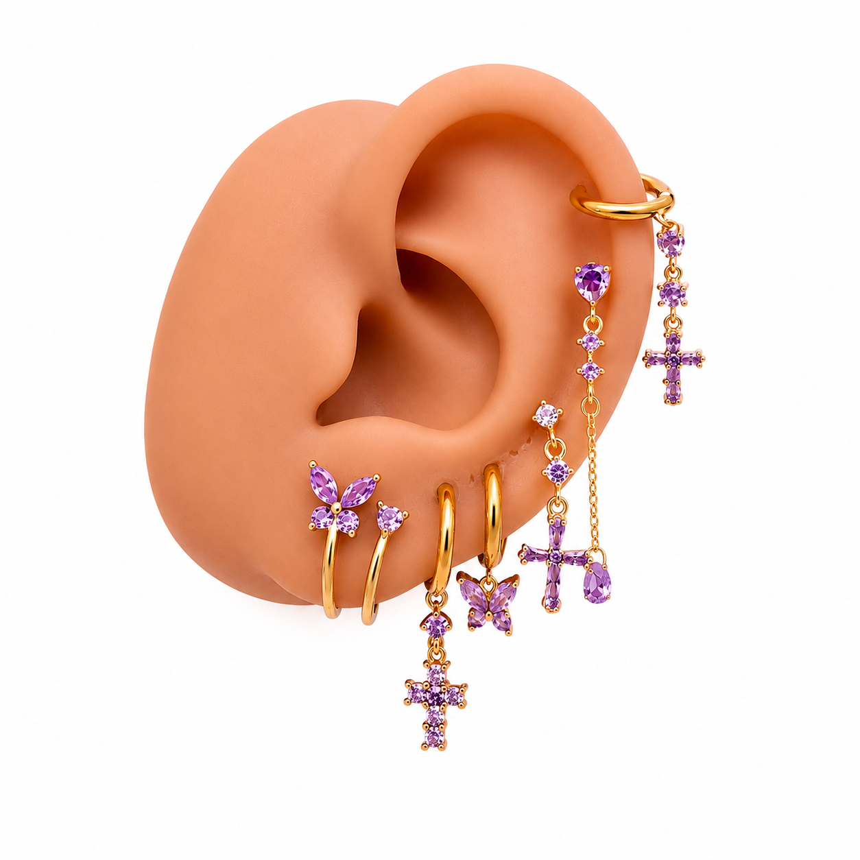 Set Orecchini Butterfly Color