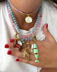 Collana Pietre Colorate Gancio