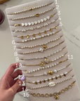 Collana Perline Bianche e Oro