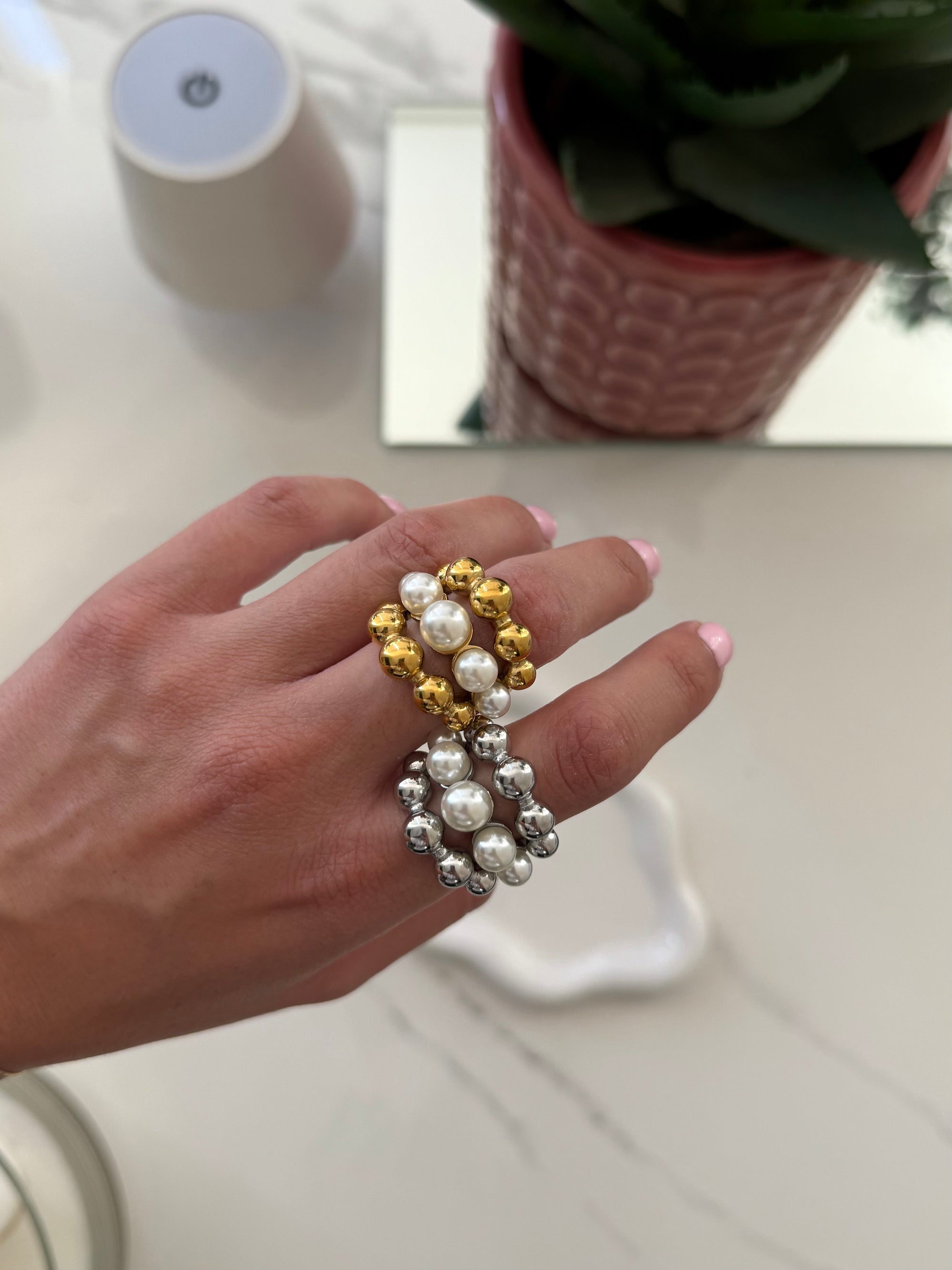 Anello Bubble Perle