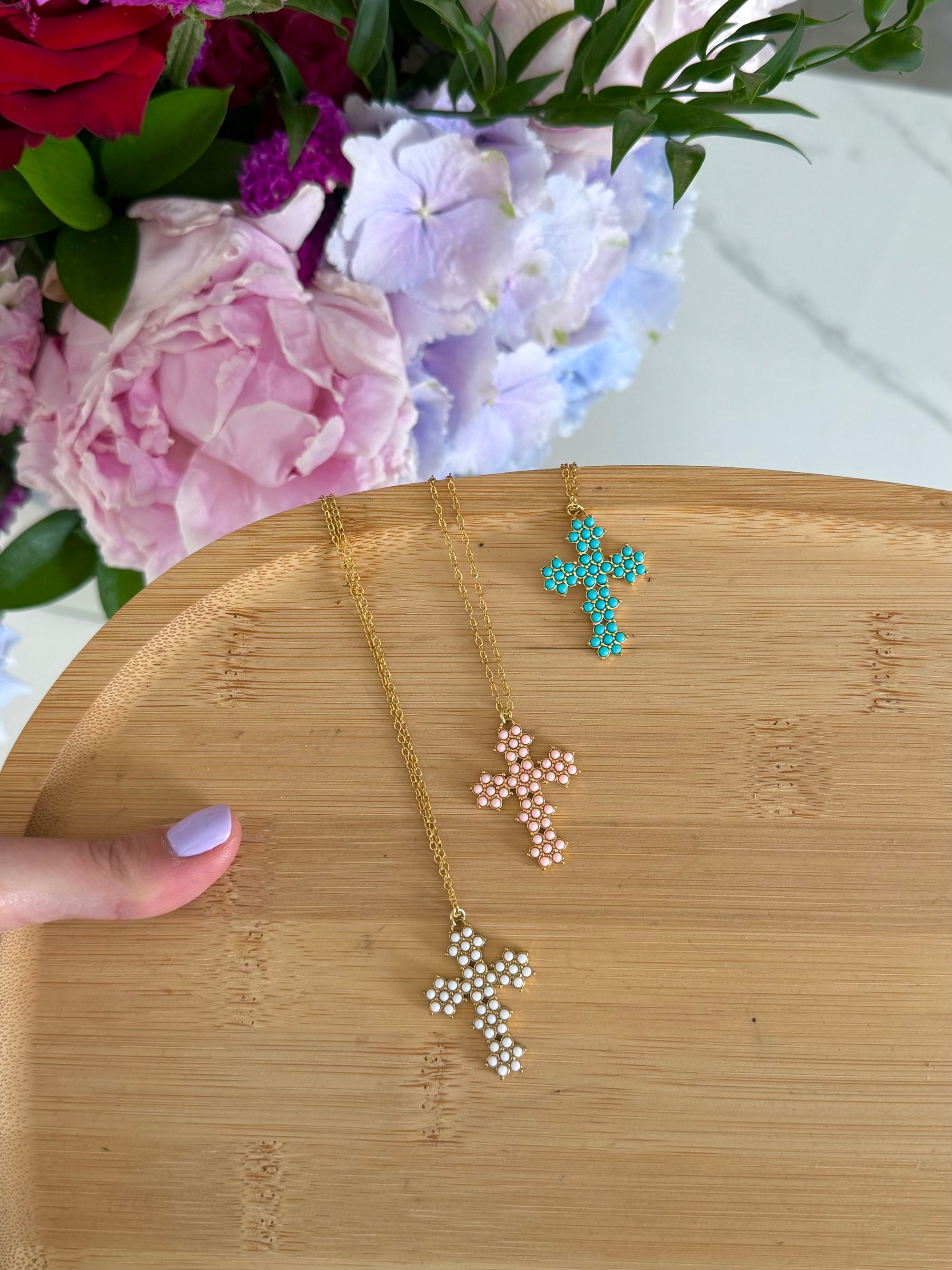 Collana Croce di Fiori