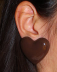 Orecchini Mega Cuore Choco