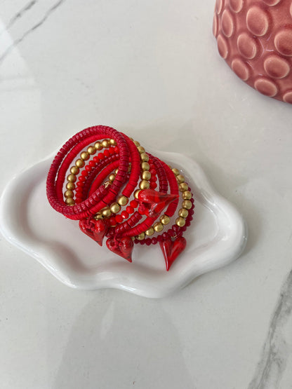 Bracciale Cuori Rosso
