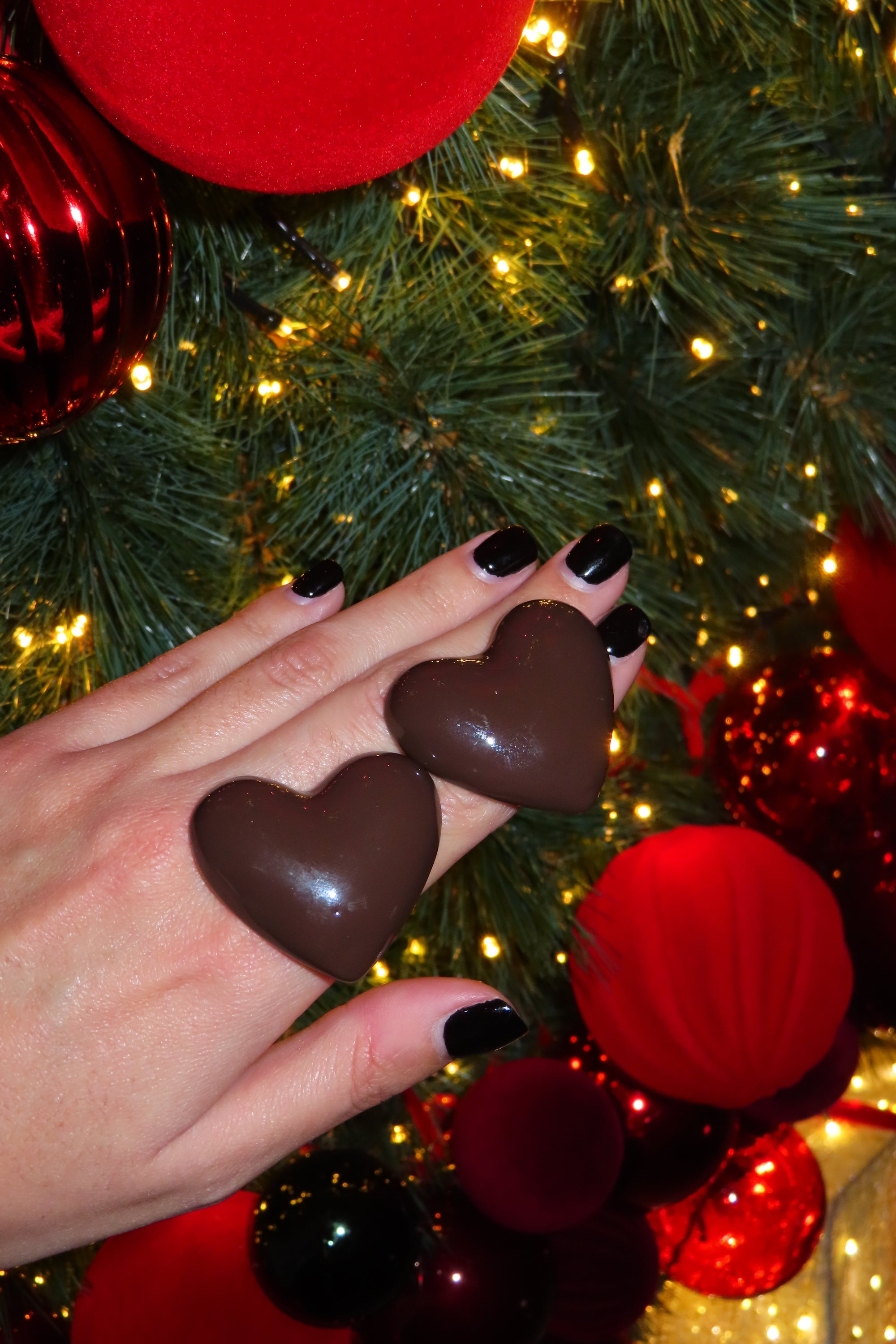 Orecchini Mega Cuore Choco