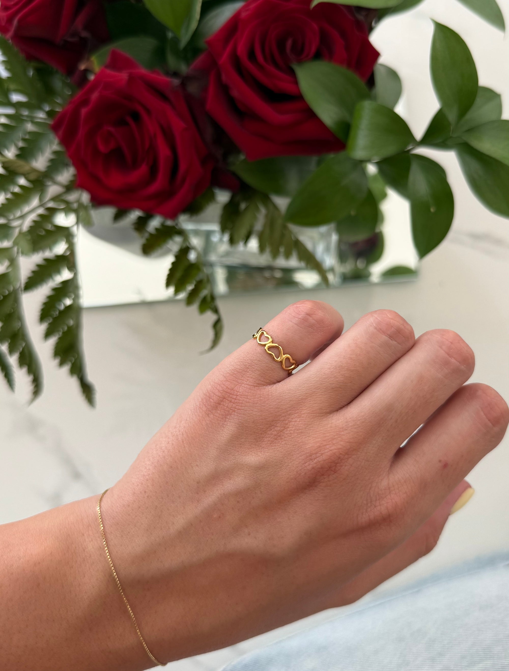 Anello Fedina di Cuori