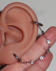 Hoop doppia catena Crystal