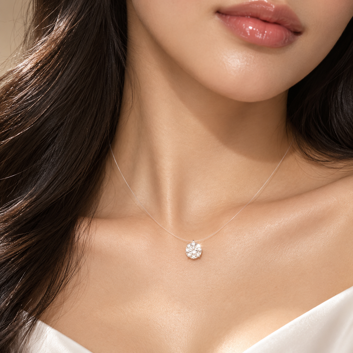 Collana Trasparente con Punto Luce