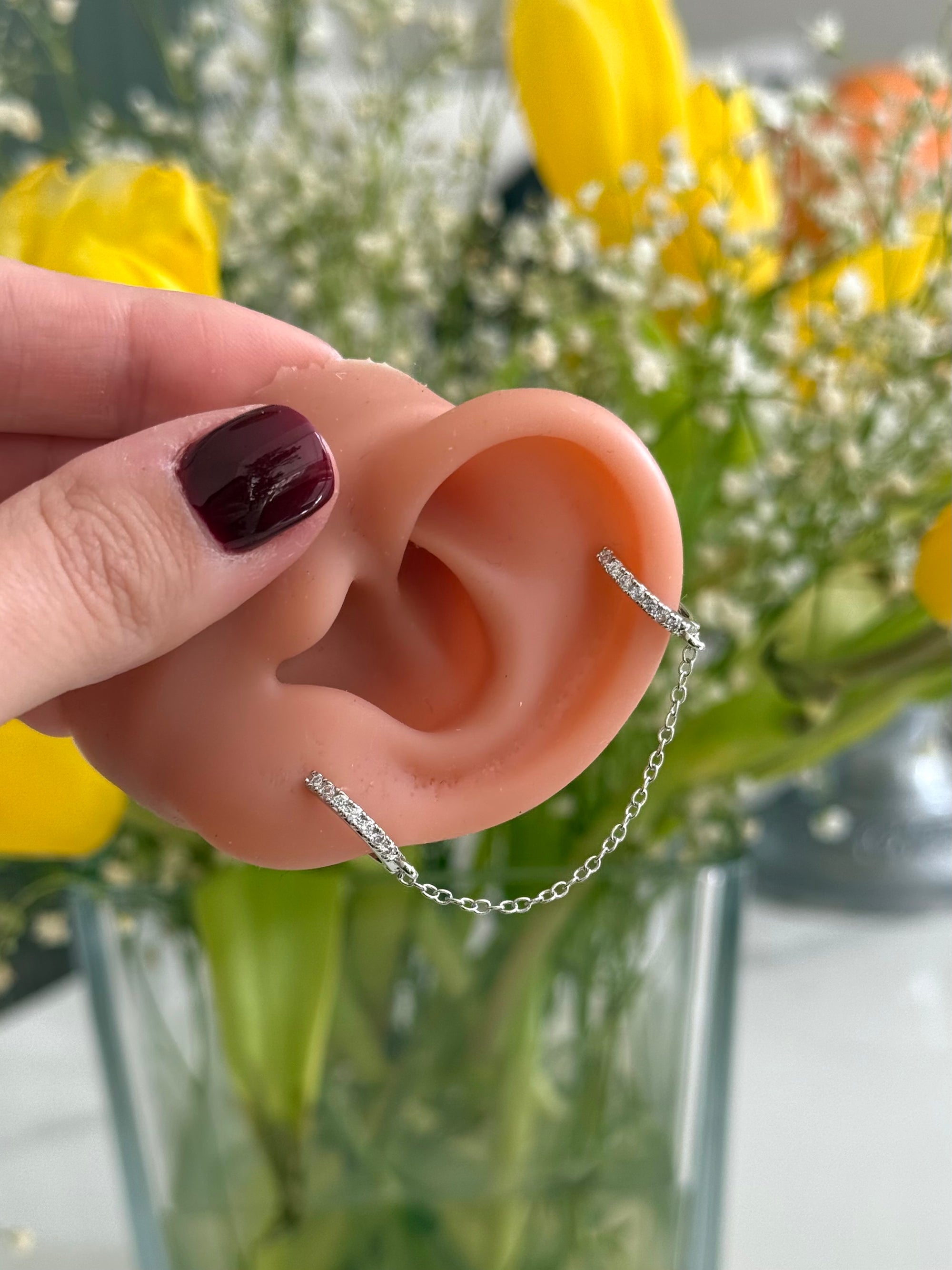 Lobetto Hoop Doppio con Catena
