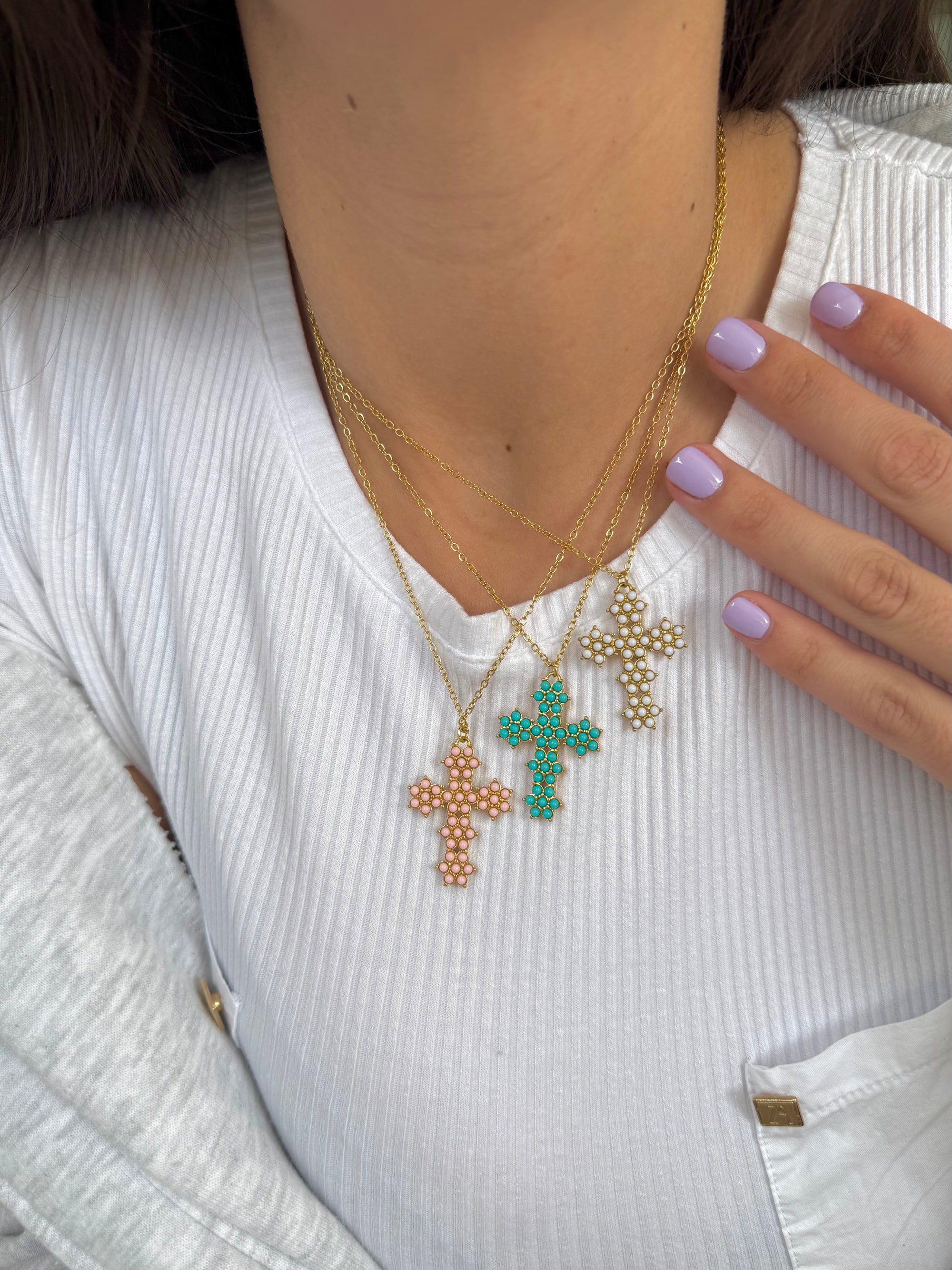 Collana Croce di Fiori