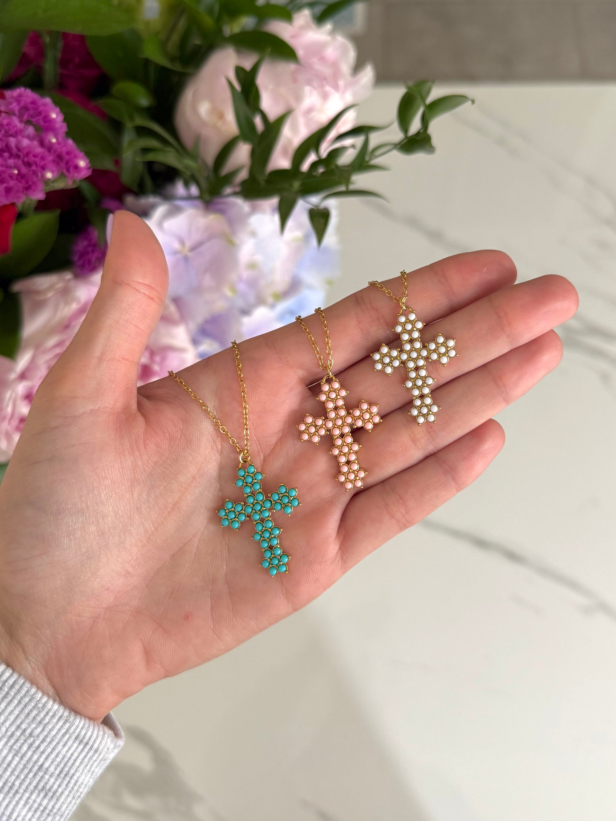 Collana Croce di Fiori