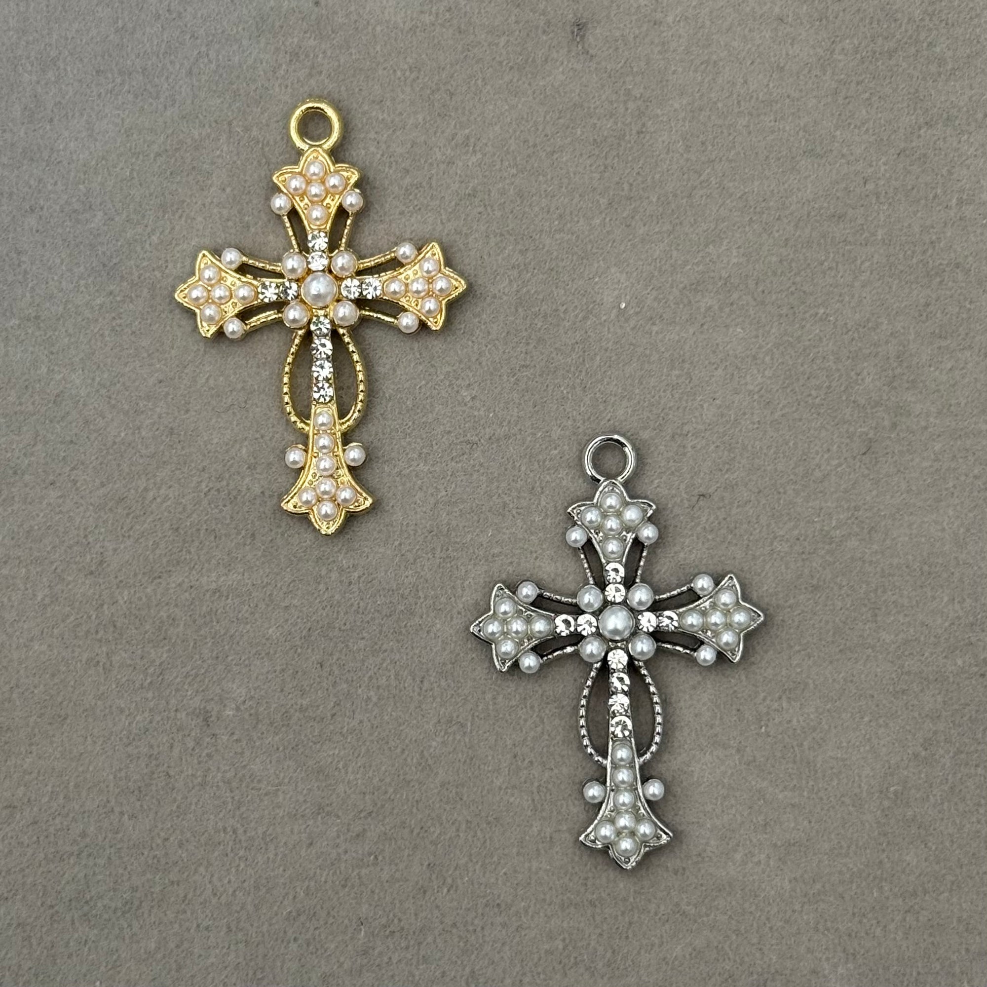 Charm Croce Strass