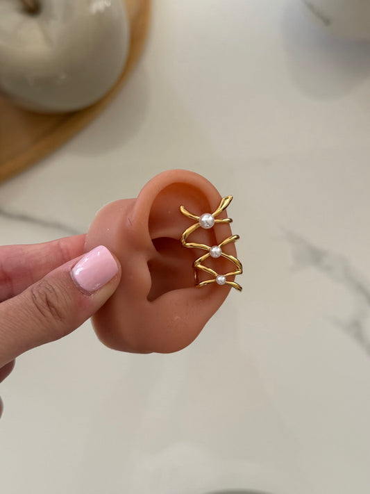 Earcuff Intreccio di Perle