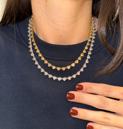 Collana Multicuori Zirconia