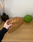 Borsa Pouch Intreccio Camel