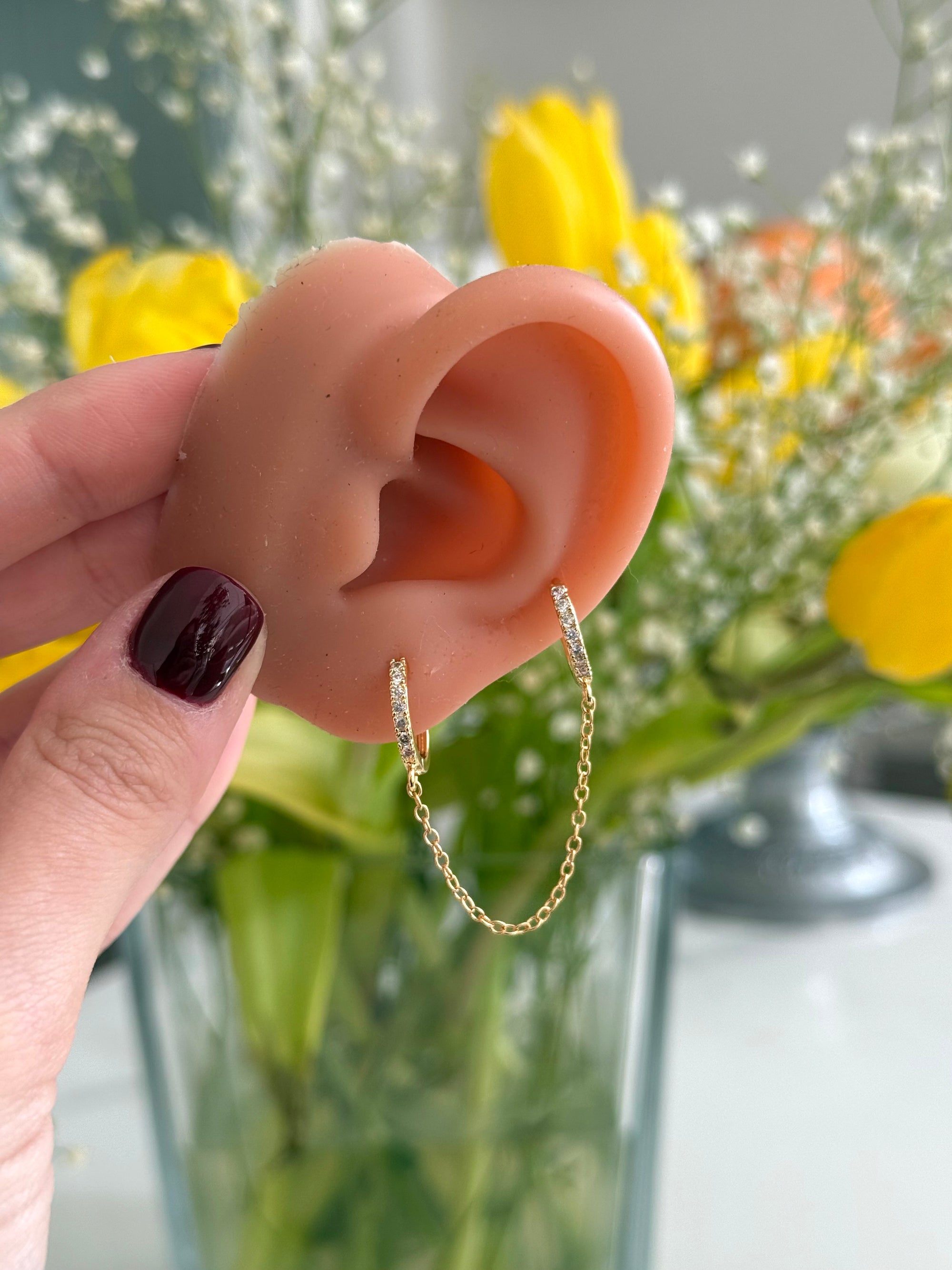 Lobetto Hoop Doppio con Catena