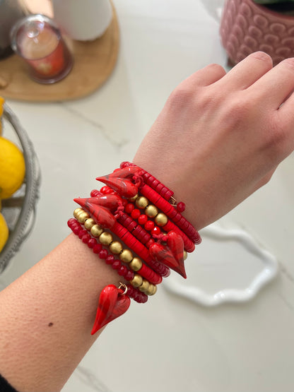 Bracciale Cuori Rosso