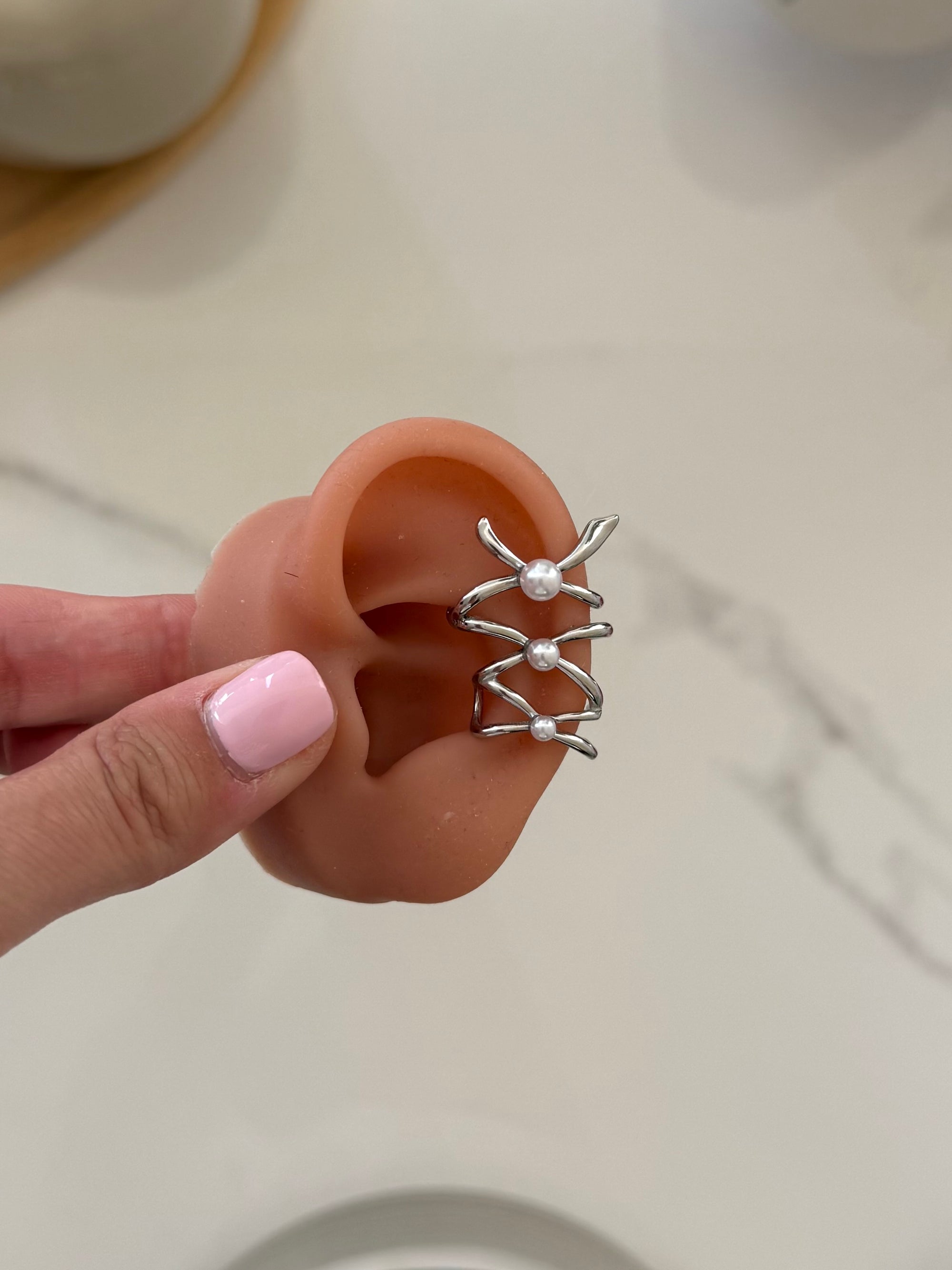 Earcuff Intreccio di Perle