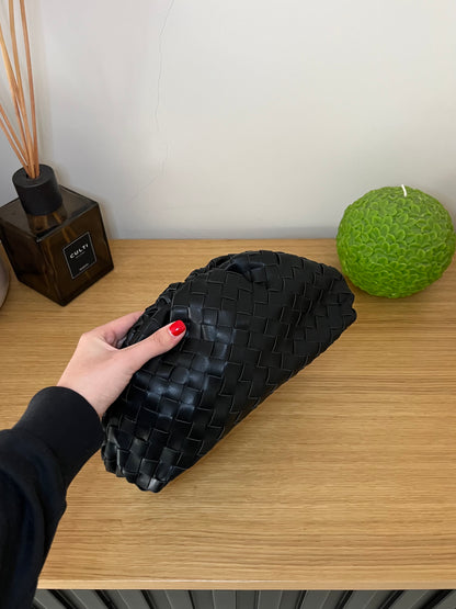 Borsa Pouch Intreccio Nera