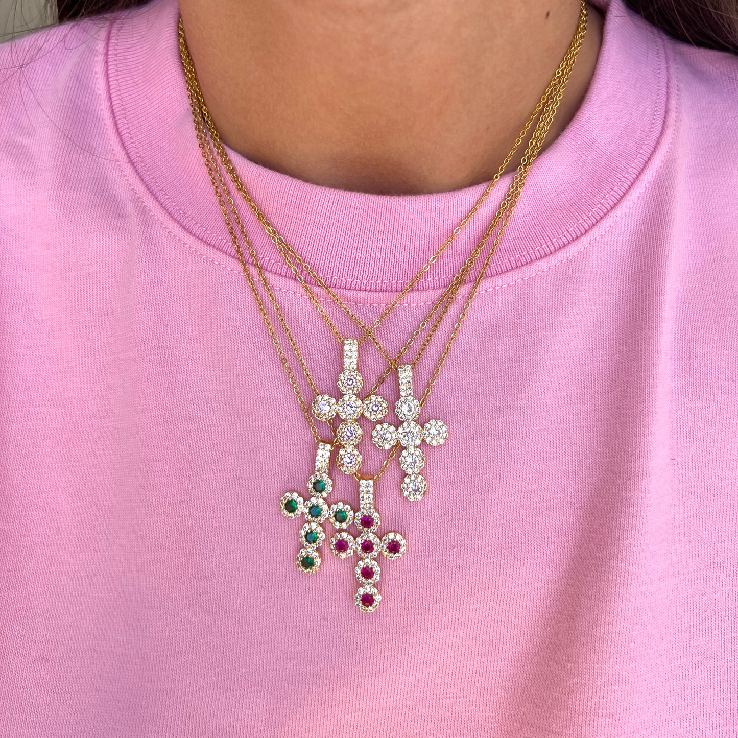 Collana Cross Diamod