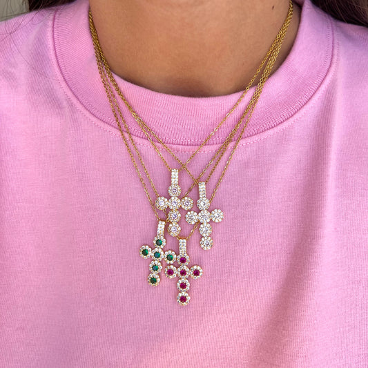 Collana Cross Diamod