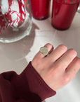 Anello Heart Pavè Acciaio