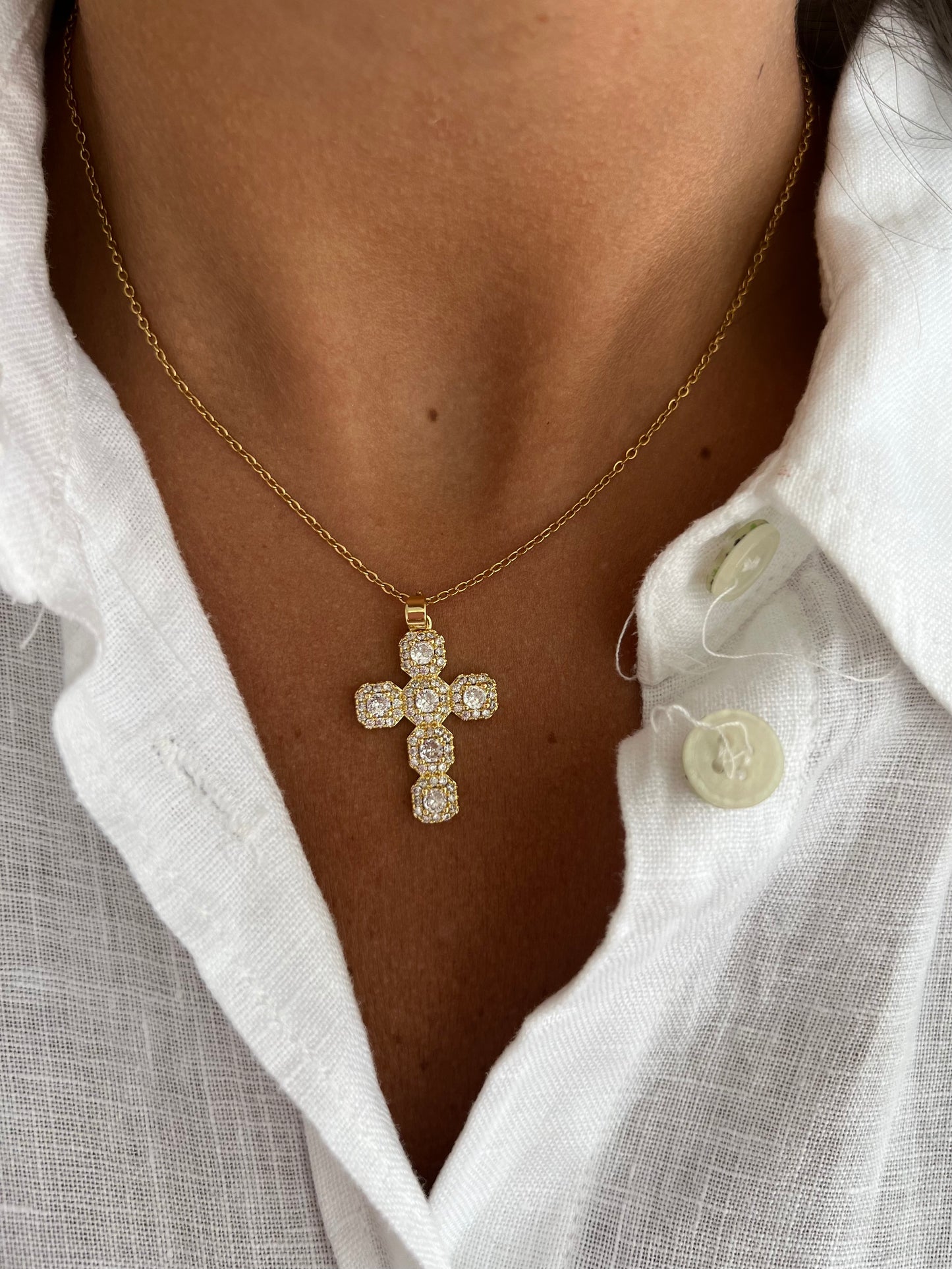 Collana Cross Diamod