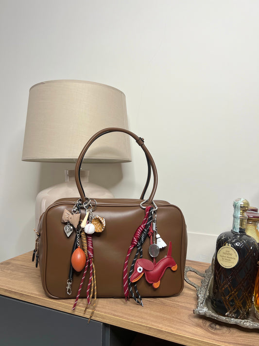 Borsa Miu L Caramello