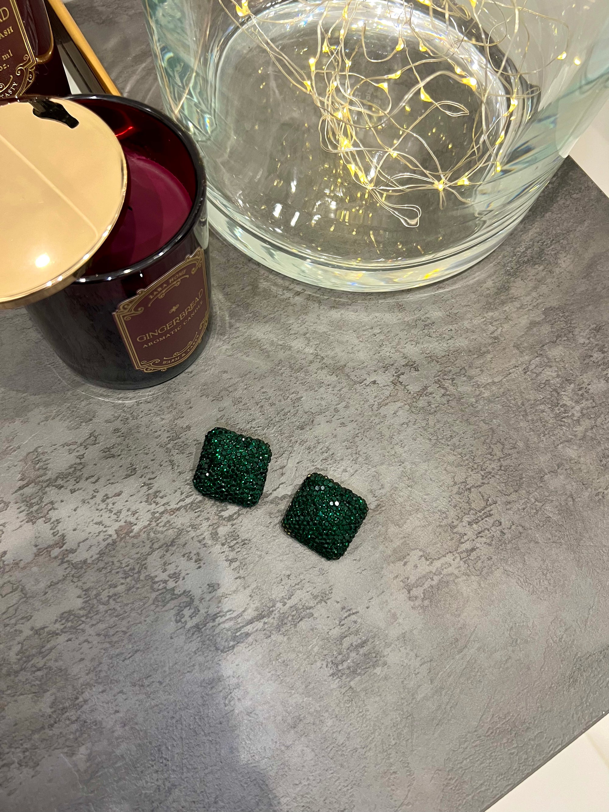 Orecchini Rombo Shine Verde